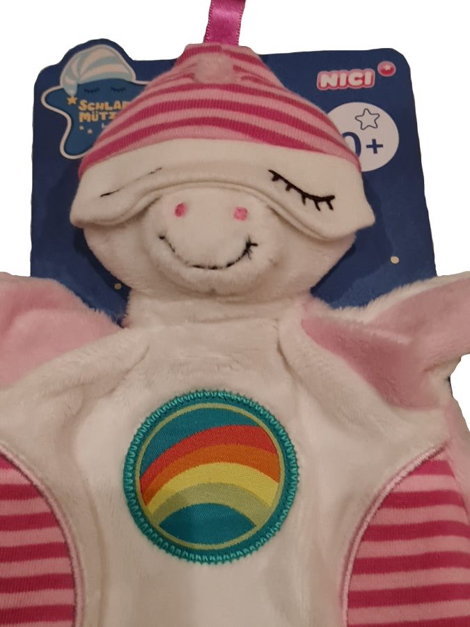 Nici Plüsch Schmusetuch Knuffeltuch Schnuffeltuch "Sweat Dreams" rosa/weiß ca. 28x12x6,5 cm (A)