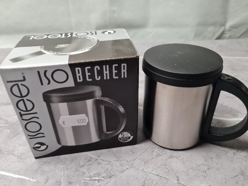 Edelstahl ISO Becher kalt und warm mit Deckel 240 ml (A)