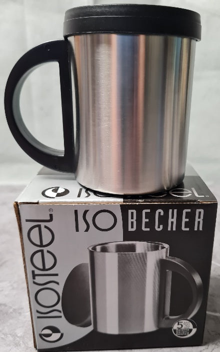 Edelstahl ISO Becher kalt und warm mit Deckel 240 ml (A)