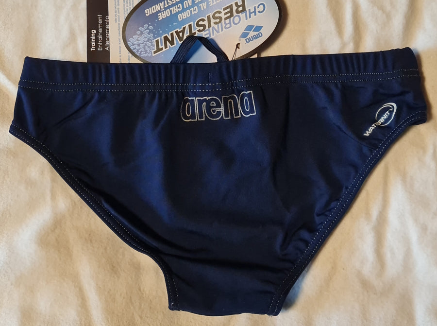 Arena Badehose Jungen Skow JR navy/metallic_grey Gr. 128 (8y) (A)