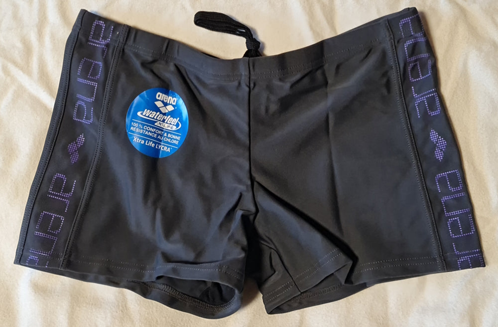 Arena Lodile Boardshort Damen Badeshort deep.grey/bright_violett wht Gr. 34 (A)