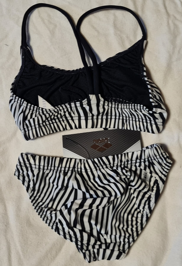 Arena Bikini Mädchen Lagnify JR black/white Gr. 140 (10y) NEU (A)