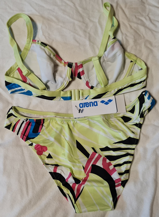 Arena Lauryns Damen Bügel Bikini deep.brown multi/zitrone Gr. 36 NEU (A)