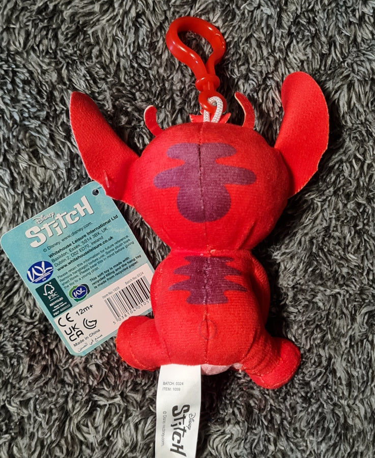 Disney Stitch Bagclip Schlüsselanhänger 3-fach sortiert ca. 11,5 cm NEU (A)