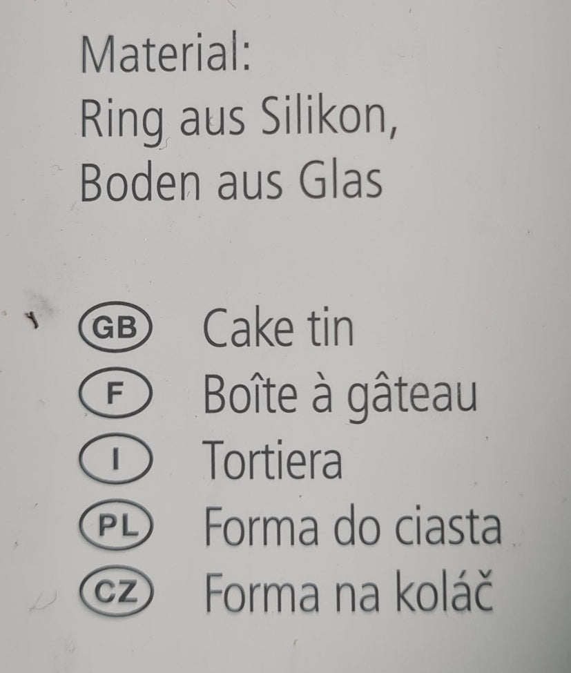 Wenco Kuchenform/Springform mit Glasboden D 22 cm (B)