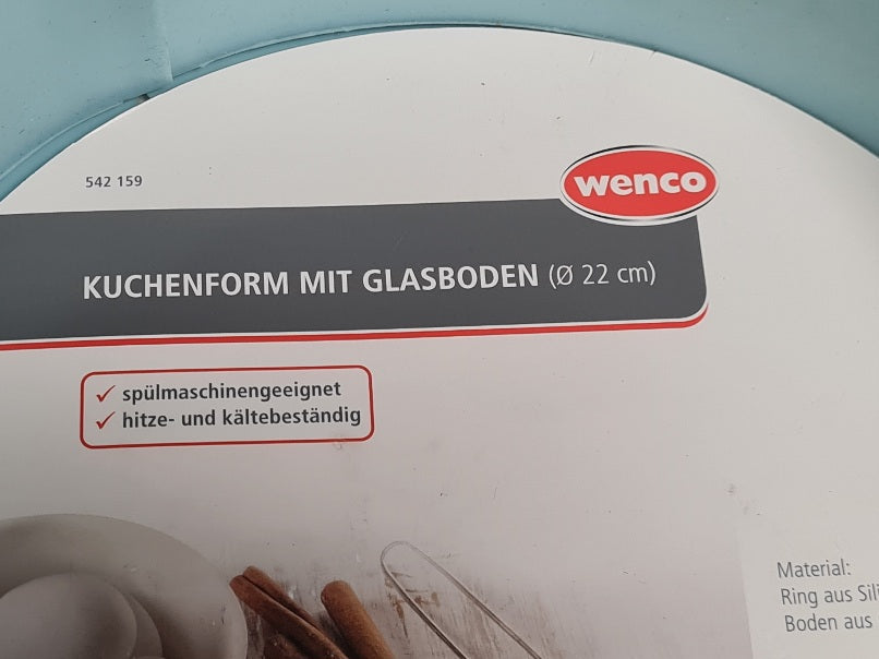 Wenco Kuchenform/Springform mit Glasboden D 22 cm (B)