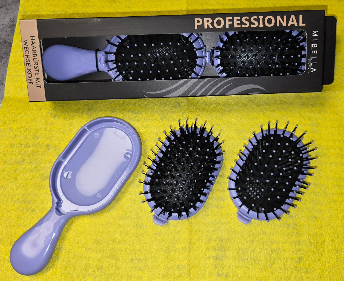 Mibella Professional Haarbürste mit Wechselkopf lila/schwarz (A)
