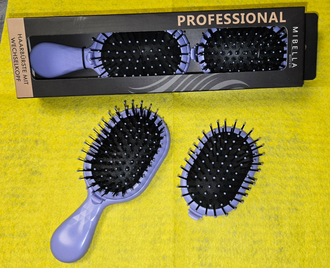 Mibella Professional Haarbürste mit Wechselkopf lila/schwarz (A)