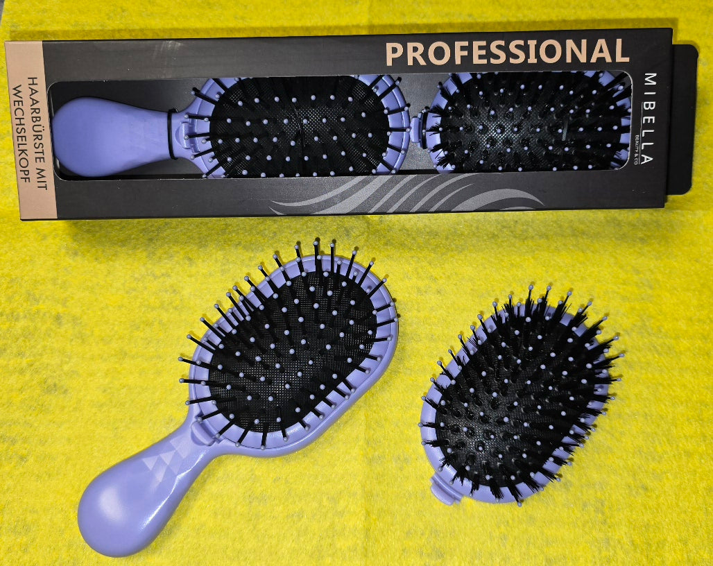 Mibella Professional Haarbürste mit Wechselkopf lila/schwarz (A)