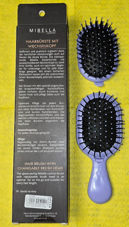 Mibella Professional Haarbürste mit Wechselkopf lila/schwarz (A)