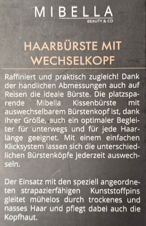 Mibella Professional Haarbürste mit Wechselkopf lila/schwarz (A)