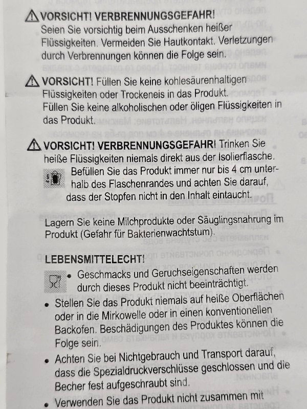 Isolierflasche Thermosflasche pastell grün oder rosa 0,5l (B)