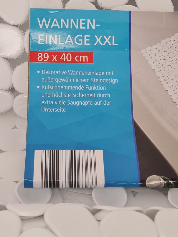 Wenco Wanneneinlage XXL in weiß Steinoptik 89 x 40 cm (A)