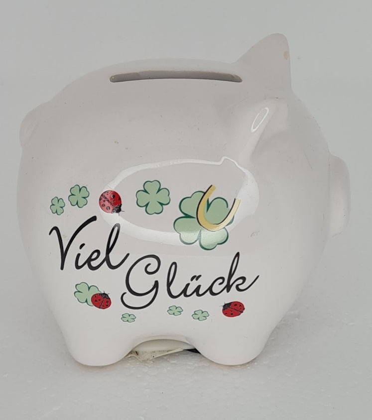 Glücksschwein "Viel Glück" ca. 9,5x7x7,5 cm (B)