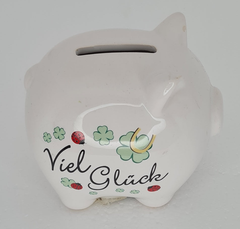 Glücksschwein "Viel Glück" ca. 9,5x7x7,5 cm (B)
