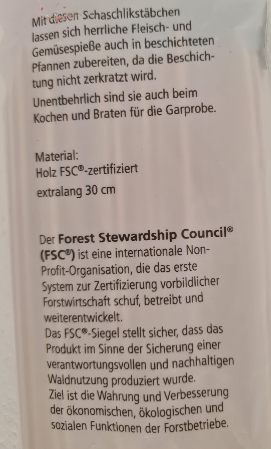 Wenco 100 Stueck Schaschlikstaebchen ca. 30 cm lang Holz (A)
