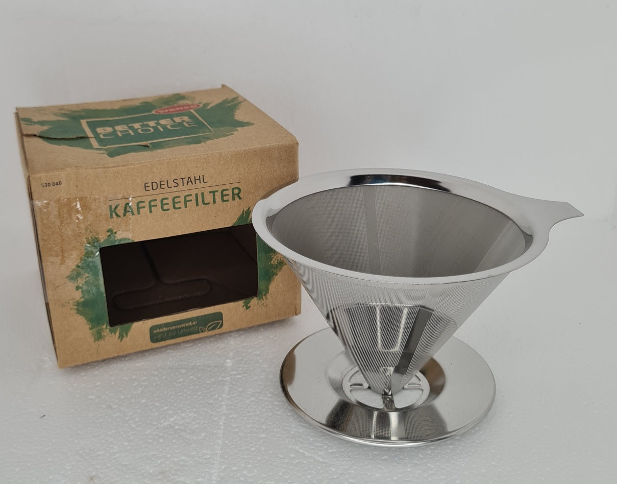 Wenco Edelstahl Kaffeeefilter D 11 cm H 8,5 cm (A)