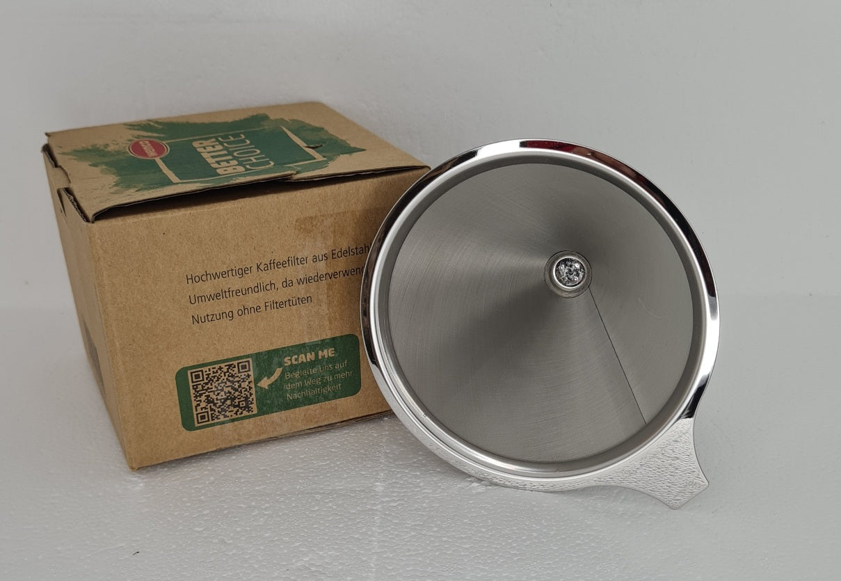 Wenco Edelstahl Kaffeeefilter D 11 cm H 8,5 cm (A)