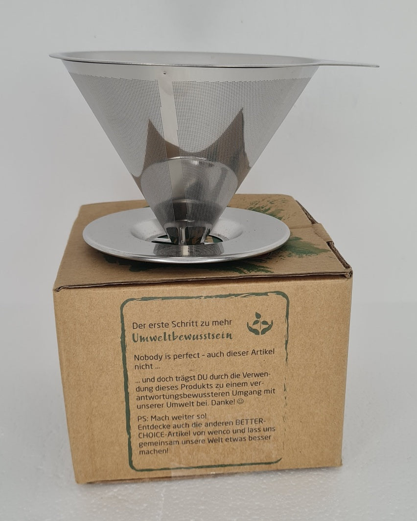 Wenco Edelstahl Kaffeeefilter D 11 cm H 8,5 cm (A)