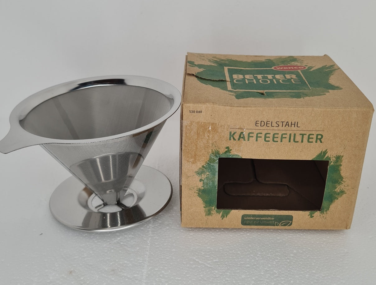 Wenco Edelstahl Kaffeeefilter D 11 cm H 8,5 cm (A)