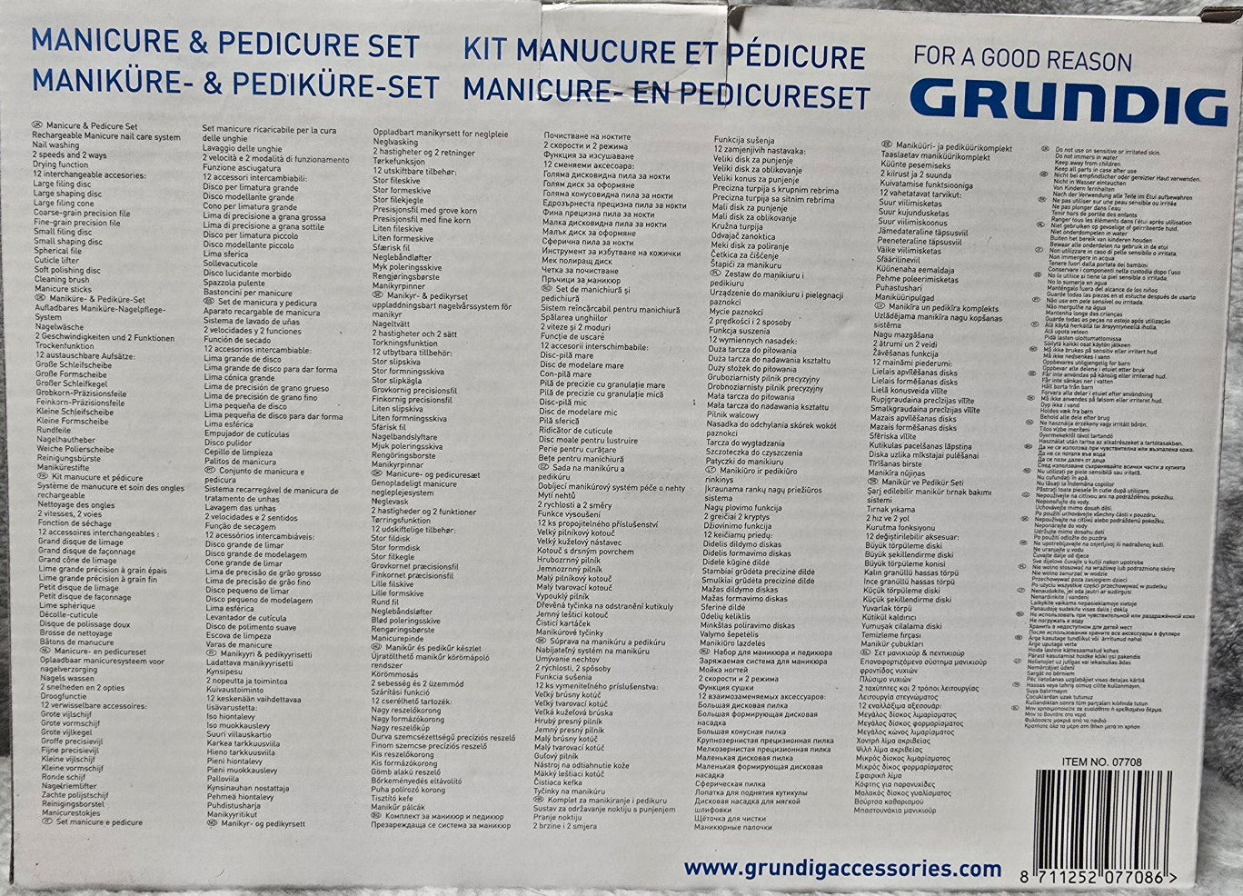 Grundig Maniküre- und Pediküre-Set - 12-in-1 -
