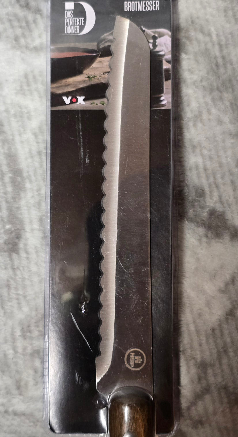Brotmesser - von das Perfekte Dinner mit Akazienholz Griff 31,5cm