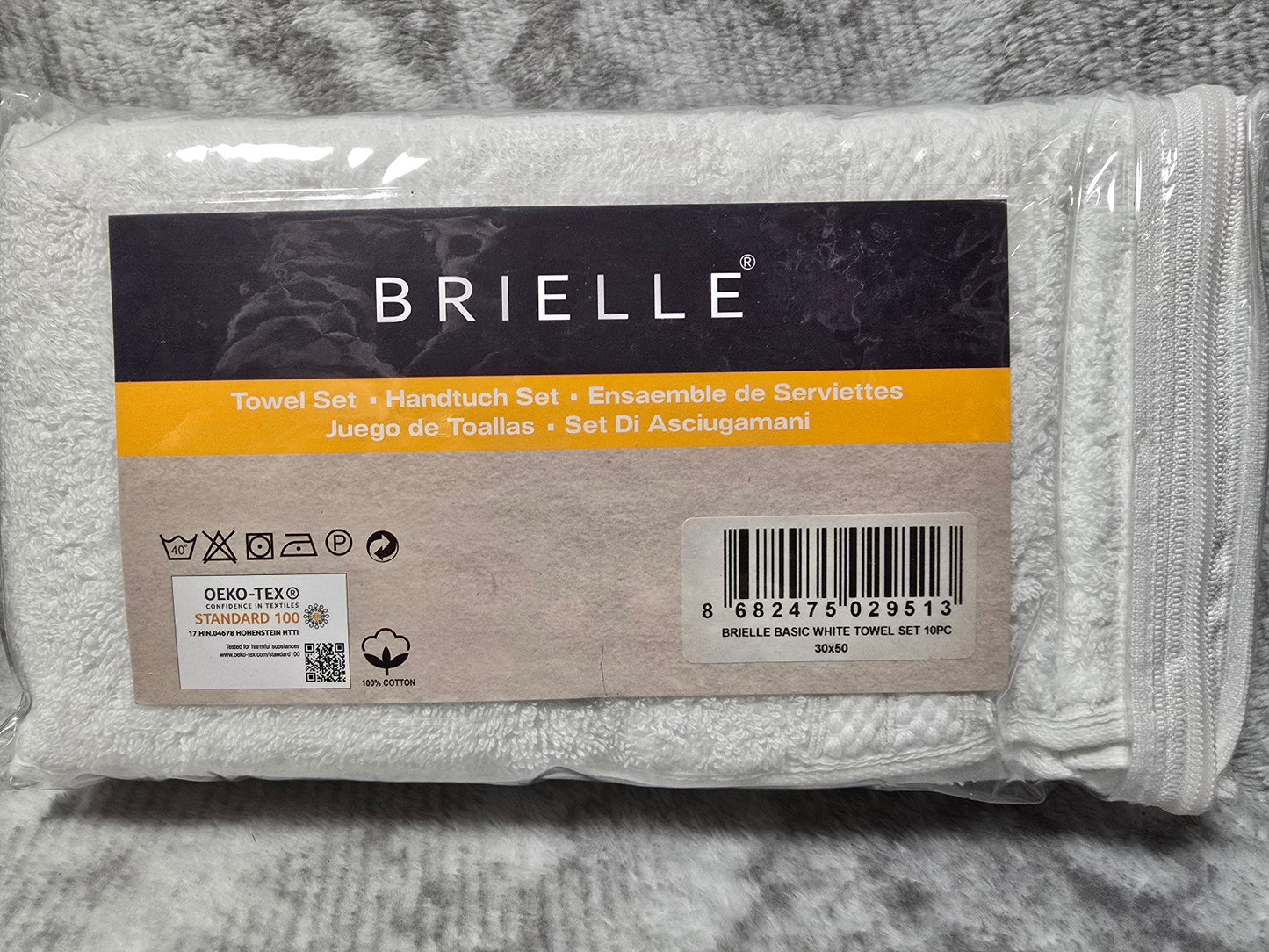 Brielle Handtücher Gästetücher 10 Stk 30x50 cm weiß