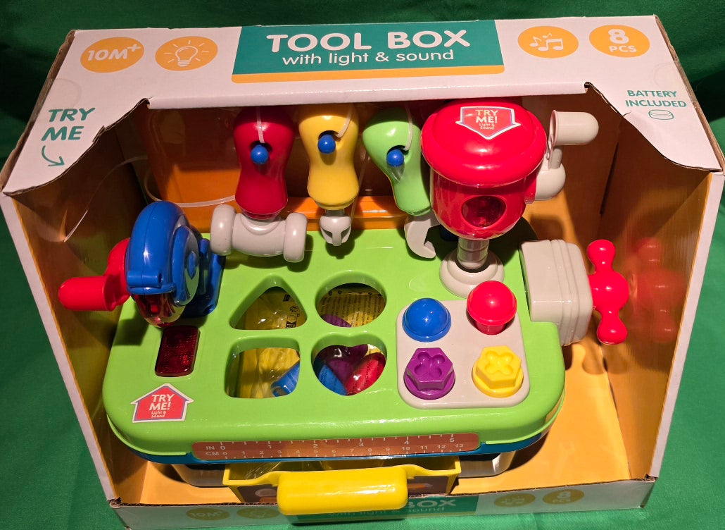 Kinder-Werkzeugbank Tool Box mit Licht & Sound Lern-Werkbank, Spielzeug