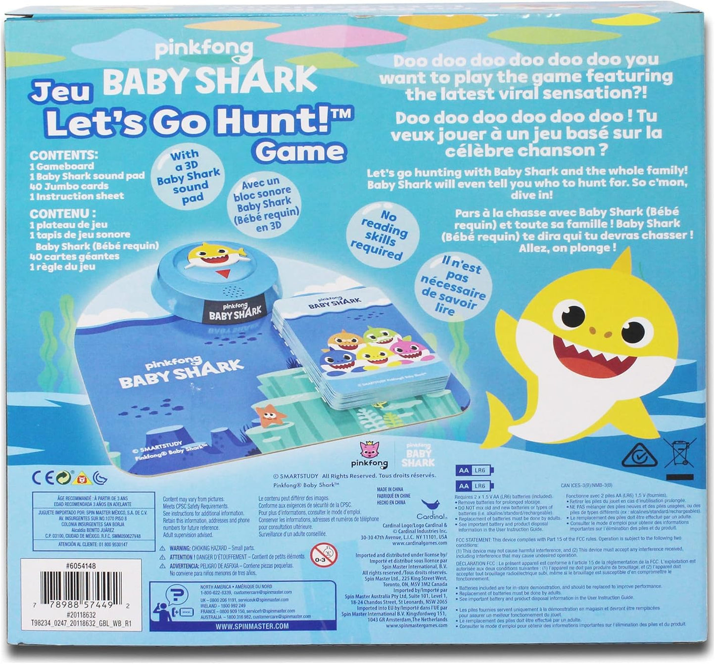 Baby Shark - Let's Go Hunt - Kinderspiel mit Musik für 2-6 Spieler ab 3 Jahren