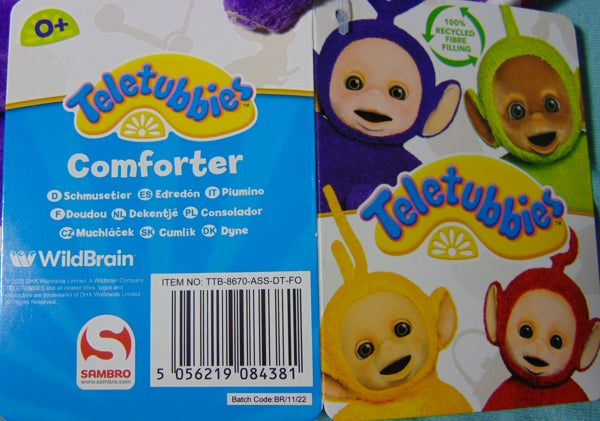 Teletubbies Schmusetuch, Knuddeltuch, Tinky-Winky Dipsy La-La und Po ca. 27x27 cm