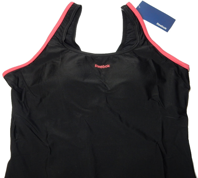 Reebok Damen Womans Core Swimsuite Badeanzug schwarz/pink M, XL, 2XL NEU (A)