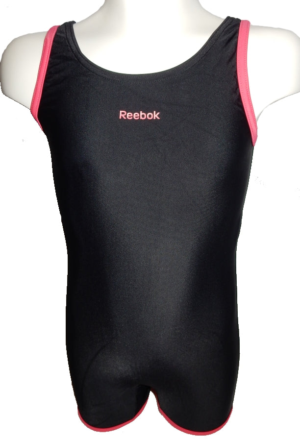 Reebok Mädchen Girls Core Swimsuite schwarz/pink 104/110 oder 122/128 NEU (A)