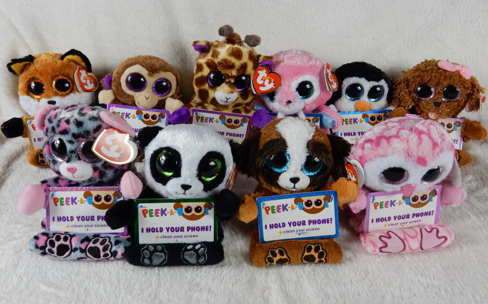 TY PEEK-A-BOOS Glubschi Handy Halter 15 cm verschiedene Figuren