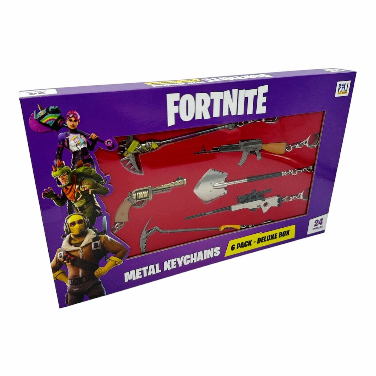 Fortnite Metall KeyChains Schlüsselanhänger 6 Pack Deluxe Box Serie 1