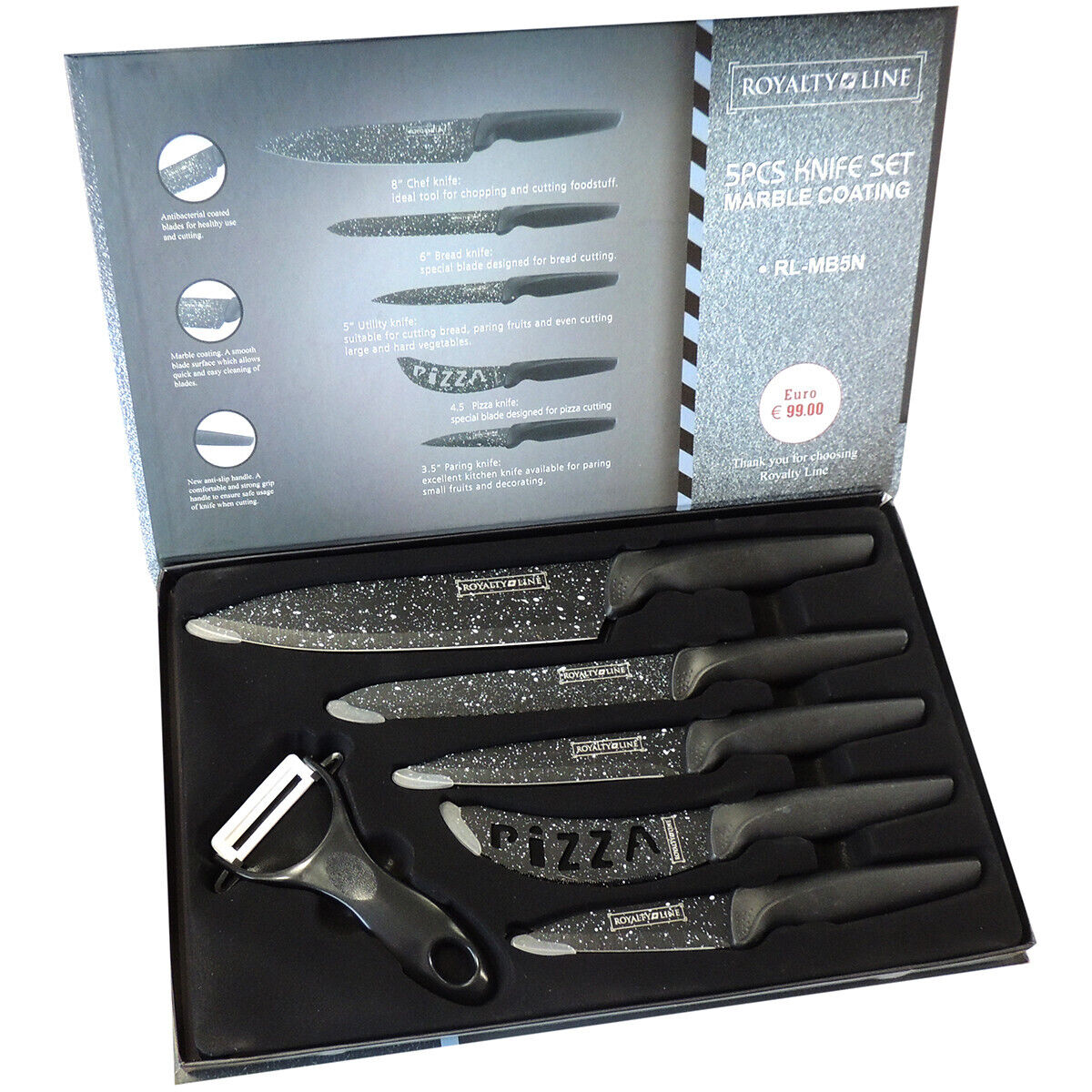 Royality Line 5 Teiliges Messerset RL-MB5N zzgl. Sparschäler
