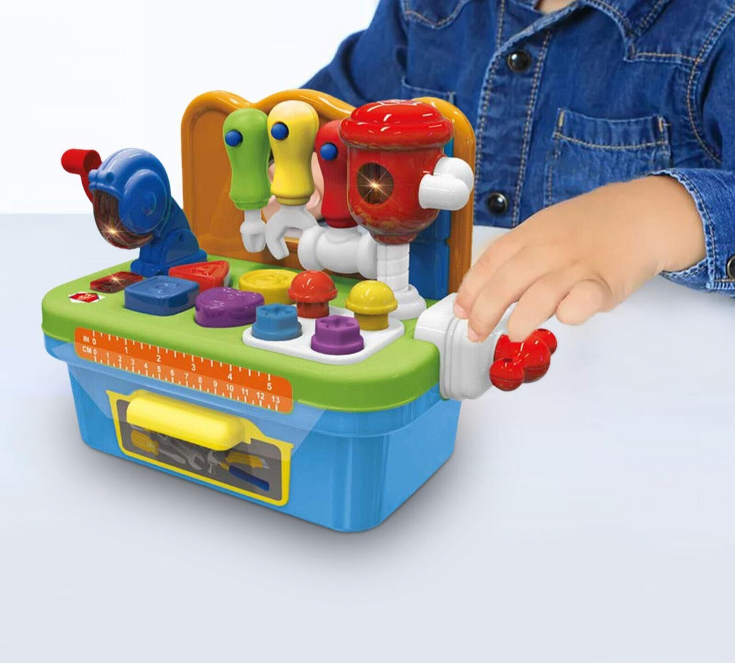 Kinder-Werkzeugbank Tool Box mit Licht & Sound Lern-Werkbank, Spielzeug