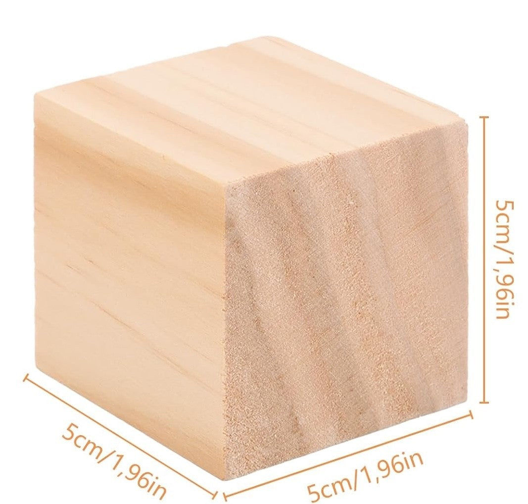 Belle Vous Holzwürfel, Bausteine 5x5x5cm 20 Stk