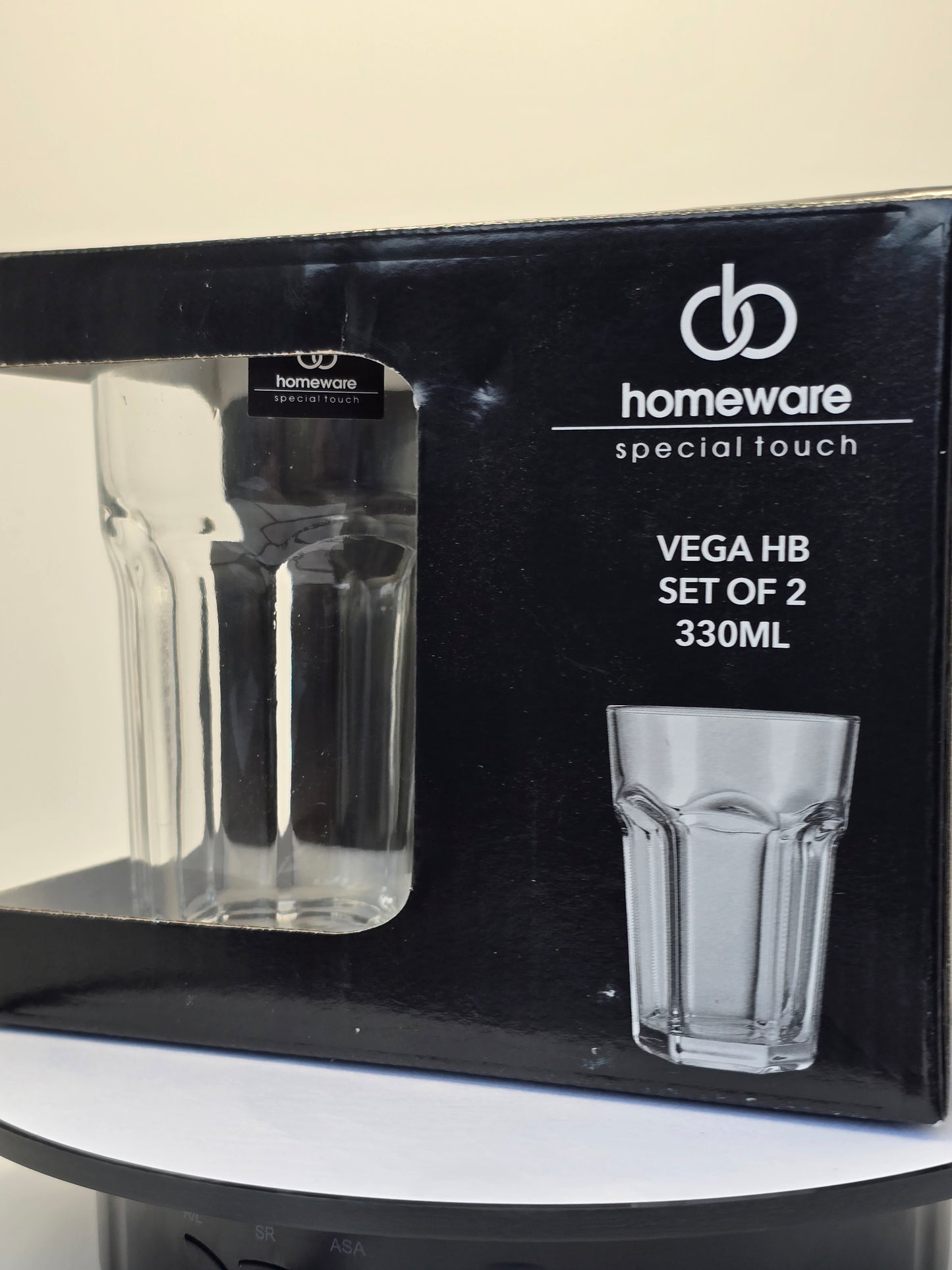 Homeware 2 Becher (Tumbler) aus Glas je 330 ml