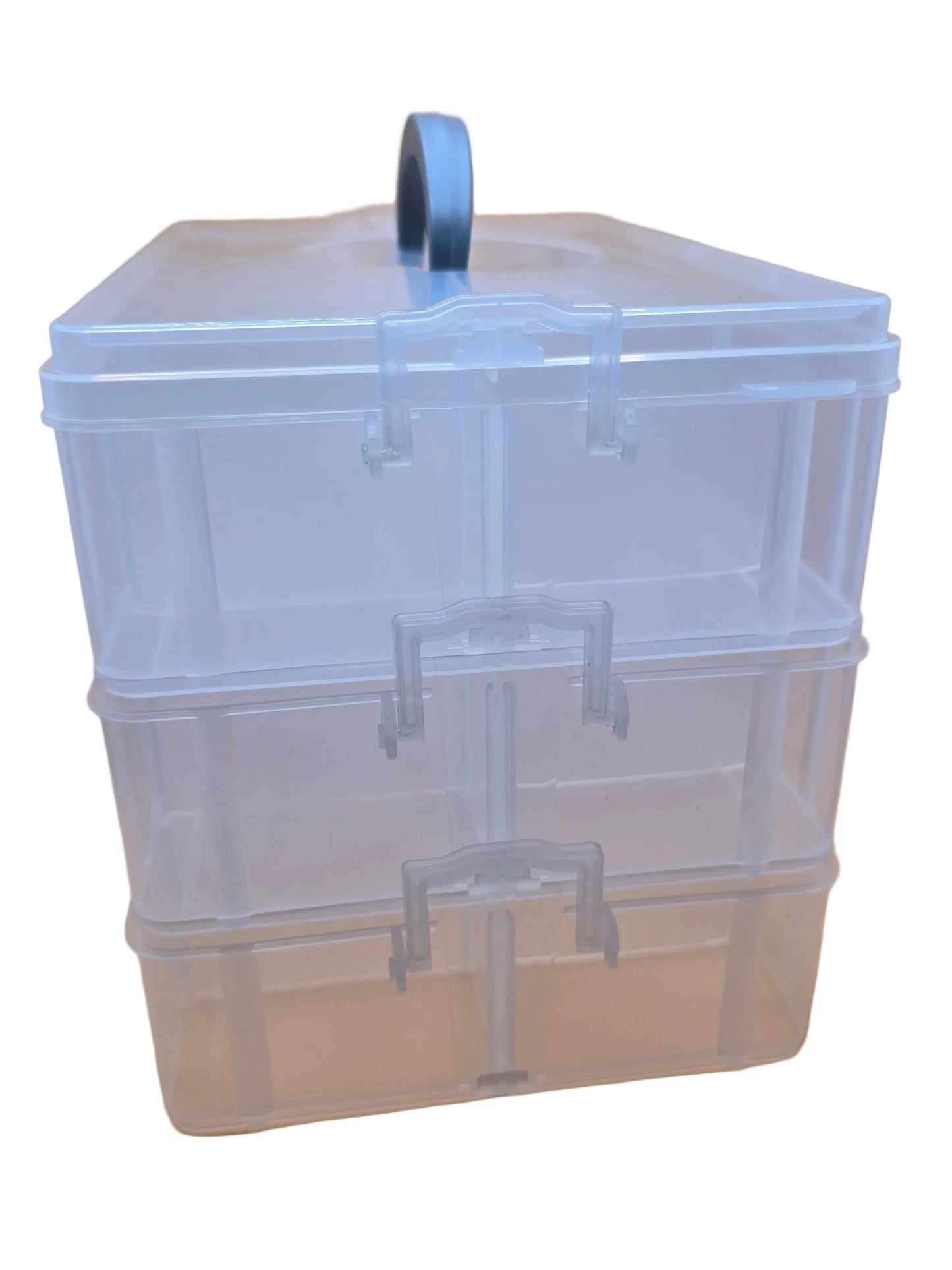 Kurtzy 3-stöckige Aufbewahrungsbox mit verstellbaren Fächern