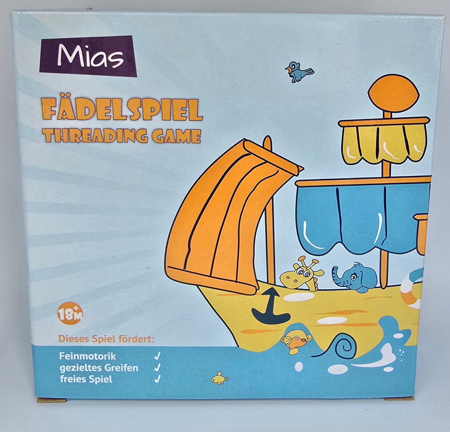 Mias Fädelspiel aus Holz Arche Noah