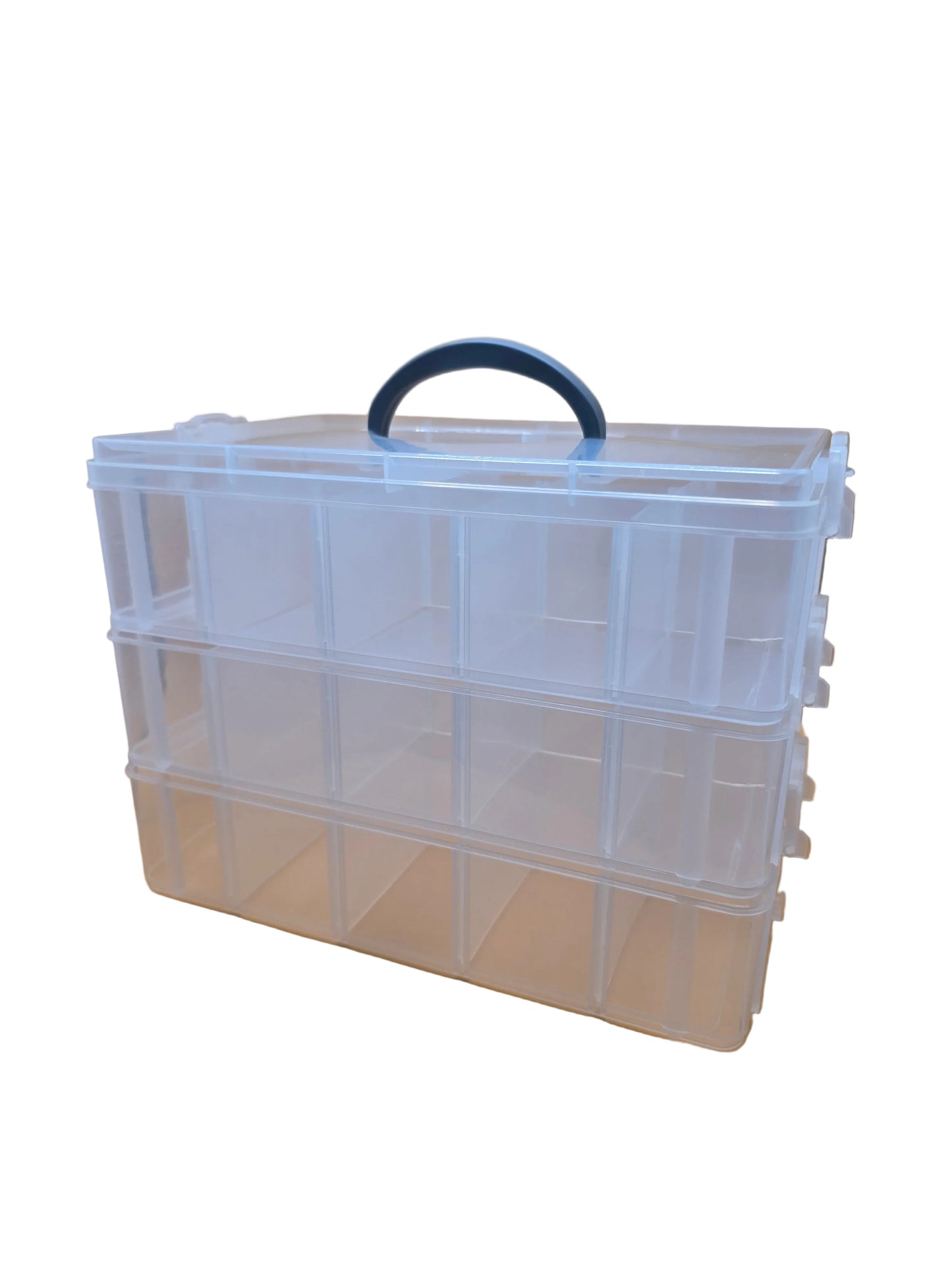 Kurtzy 3-stöckige Aufbewahrungsbox mit verstellbaren Fächern