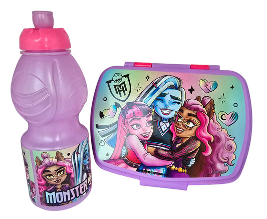 Monster High 2-teiliges Set Brotdose und Trinkflasche