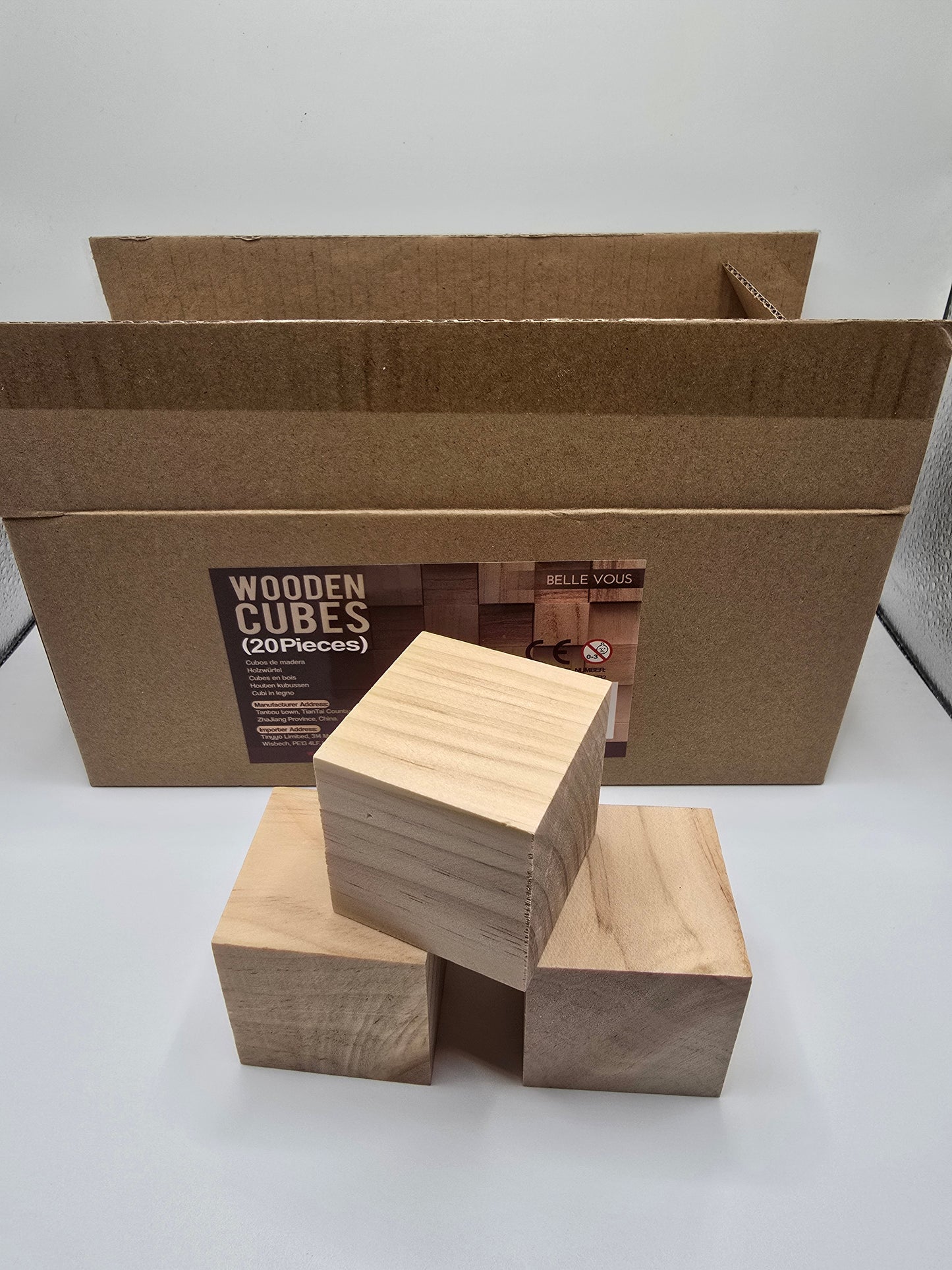 Belle Vous Holzwürfel, Bausteine 5x5x5cm 20 Stk