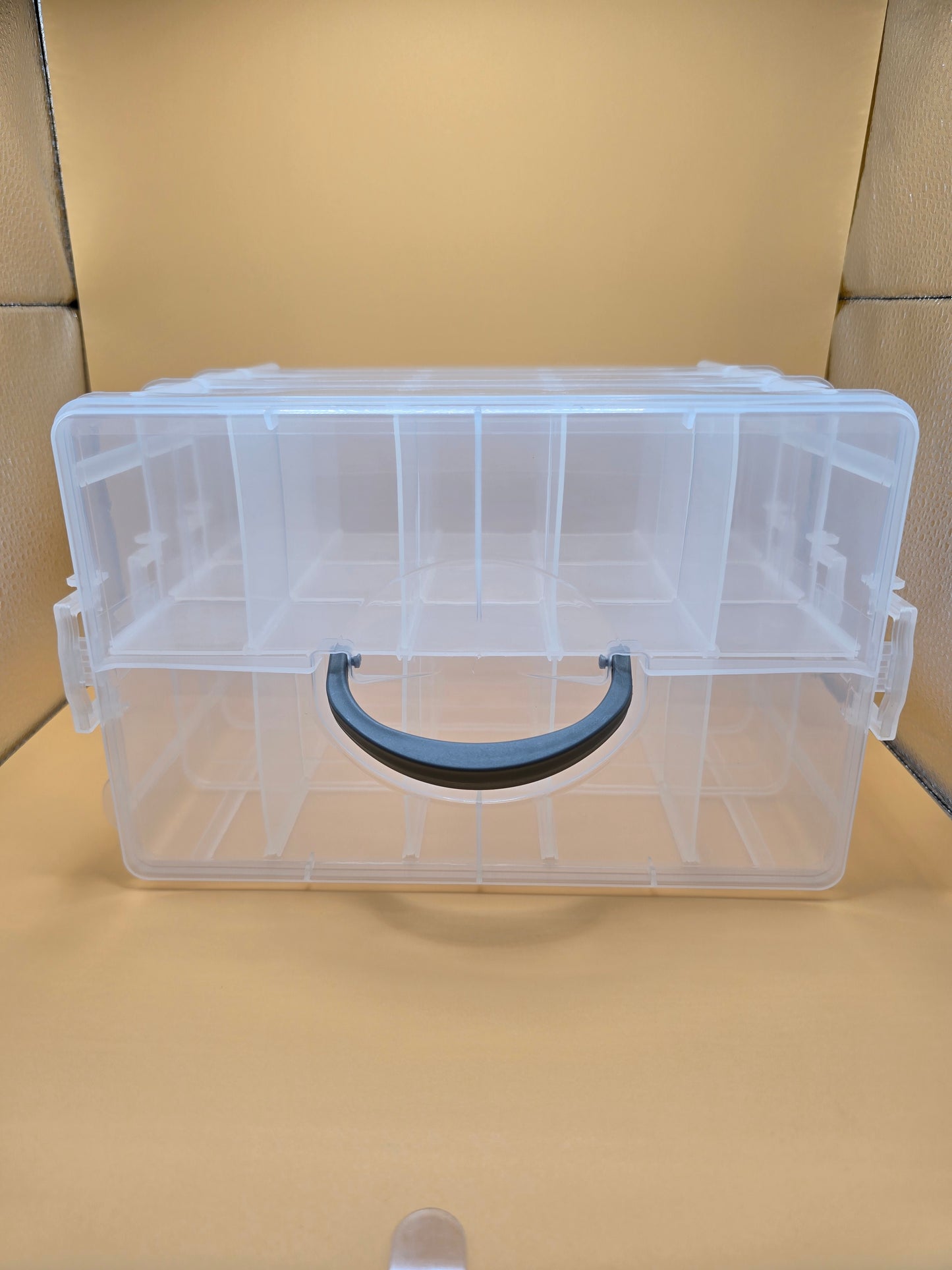 Kurtzy 3-stöckige Aufbewahrungsbox mit verstellbaren Fächern